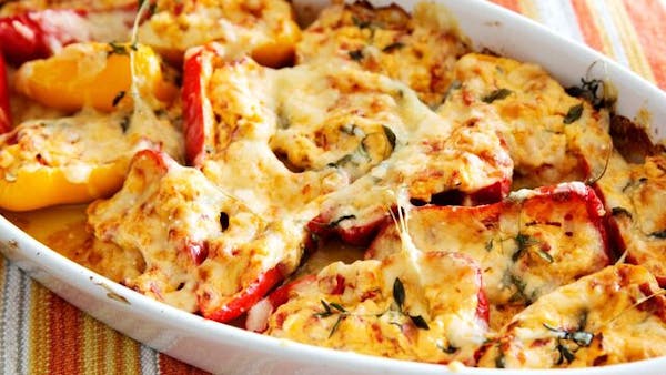 Mini pimientos al horno bajos en carbos