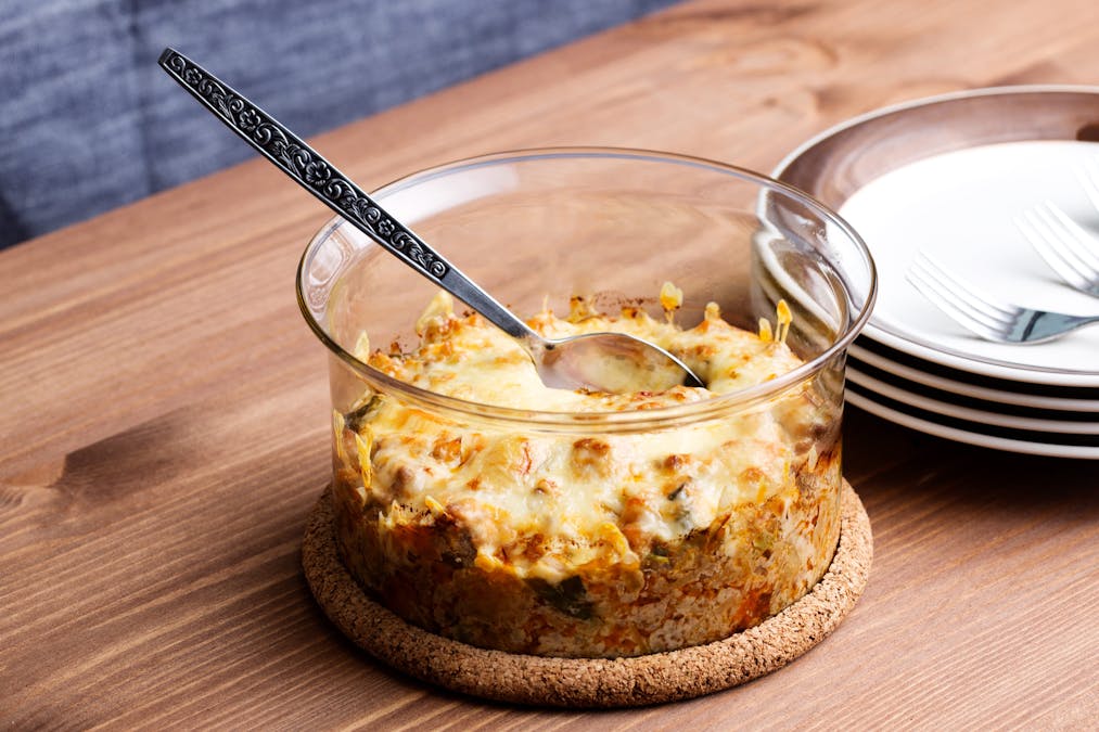 Cazuela cetogénica de repollo relleno