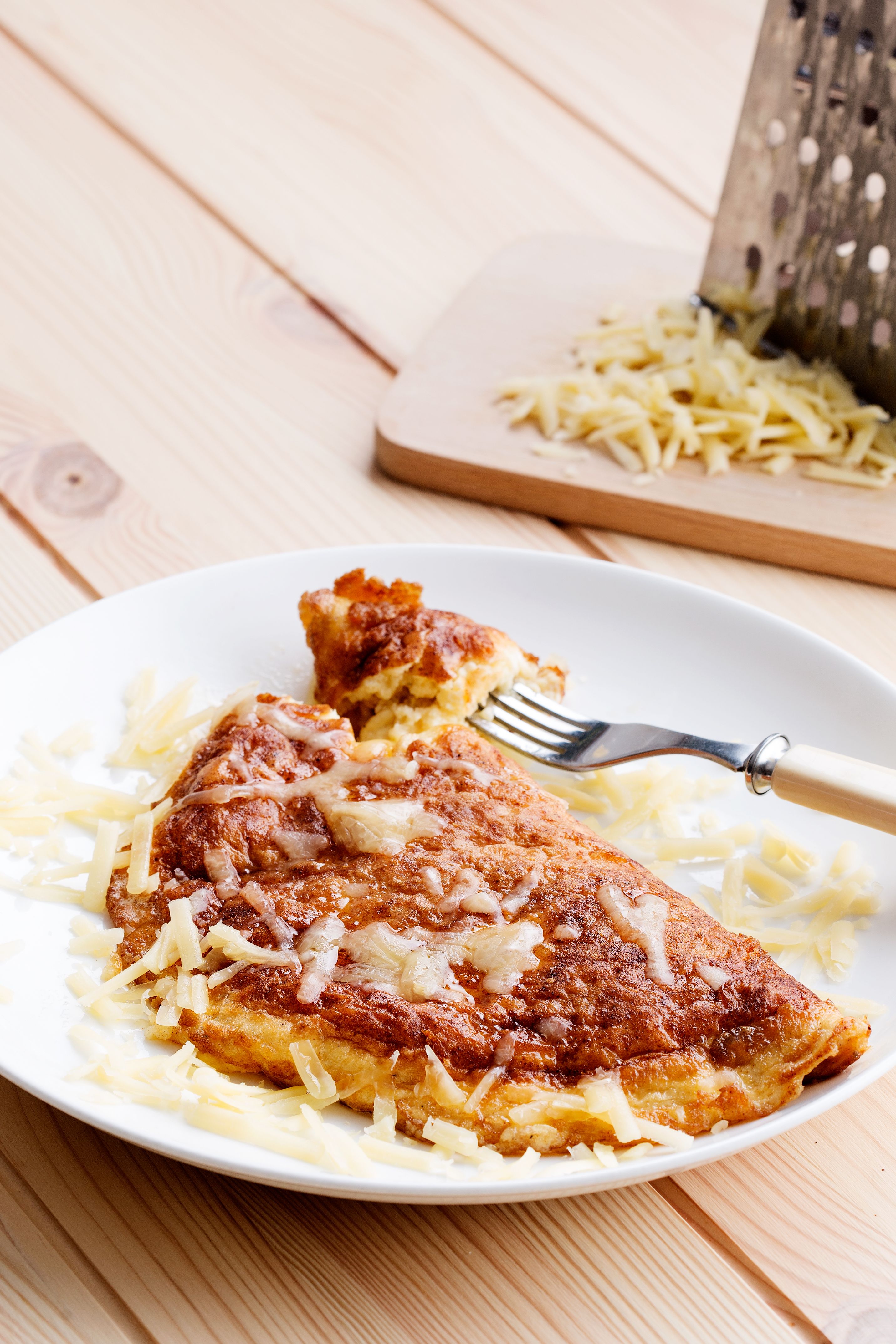 Omelette de queso keto