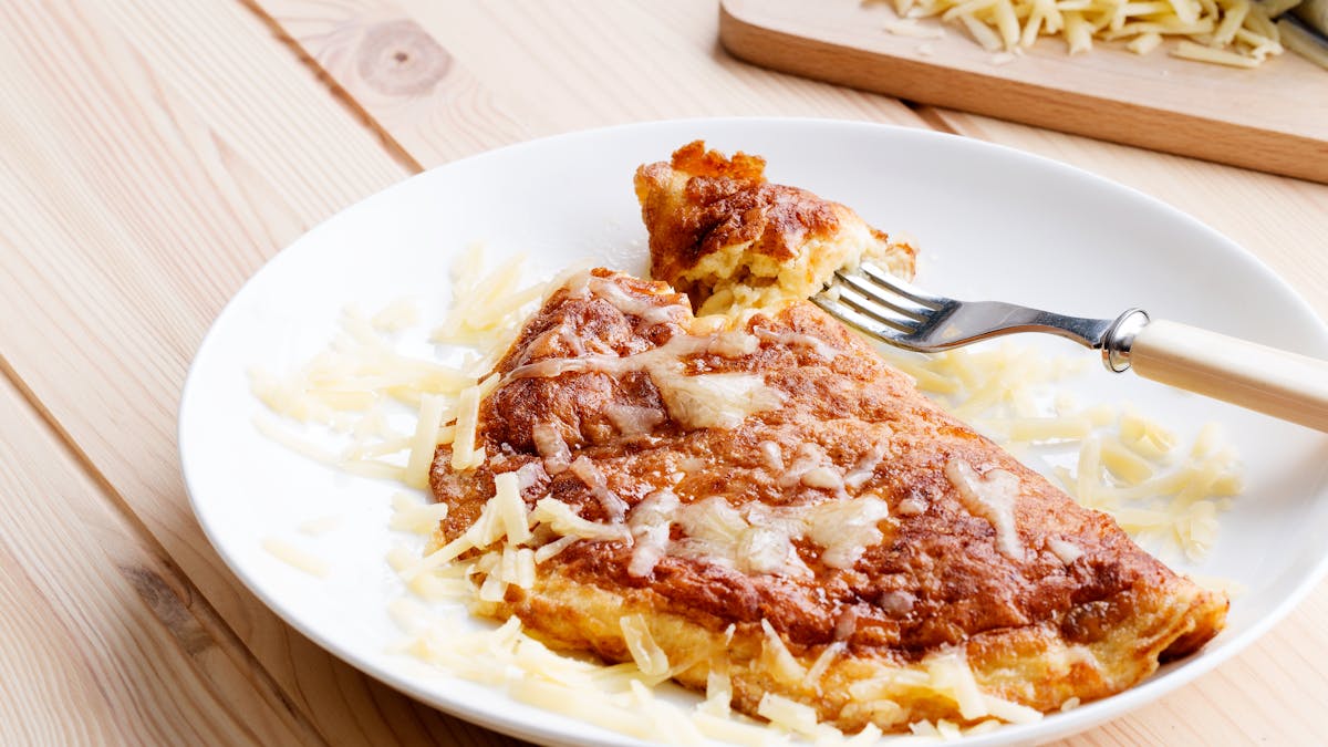 Omelette de queso keto