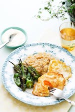 Picadillo keto de coliflor con huevos y chiles poblanos