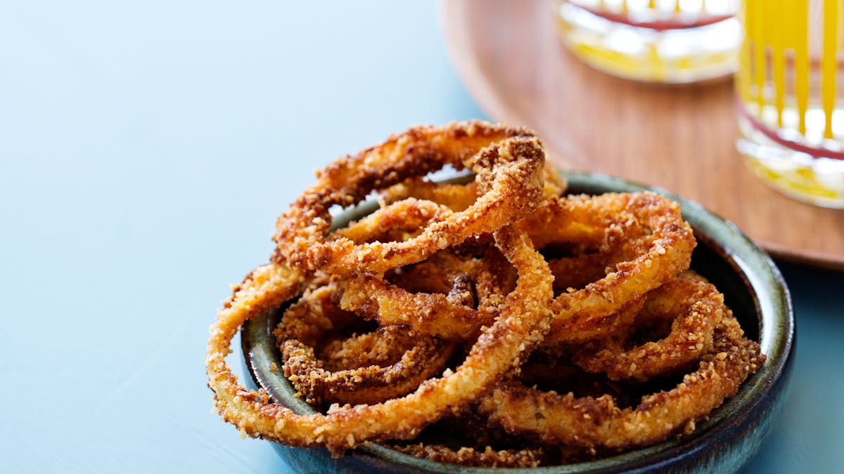 Aros de cebolla bajos en carbohidratos