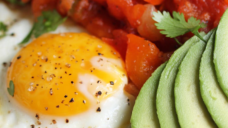 Huevos rancheros bajos en carbohidratos