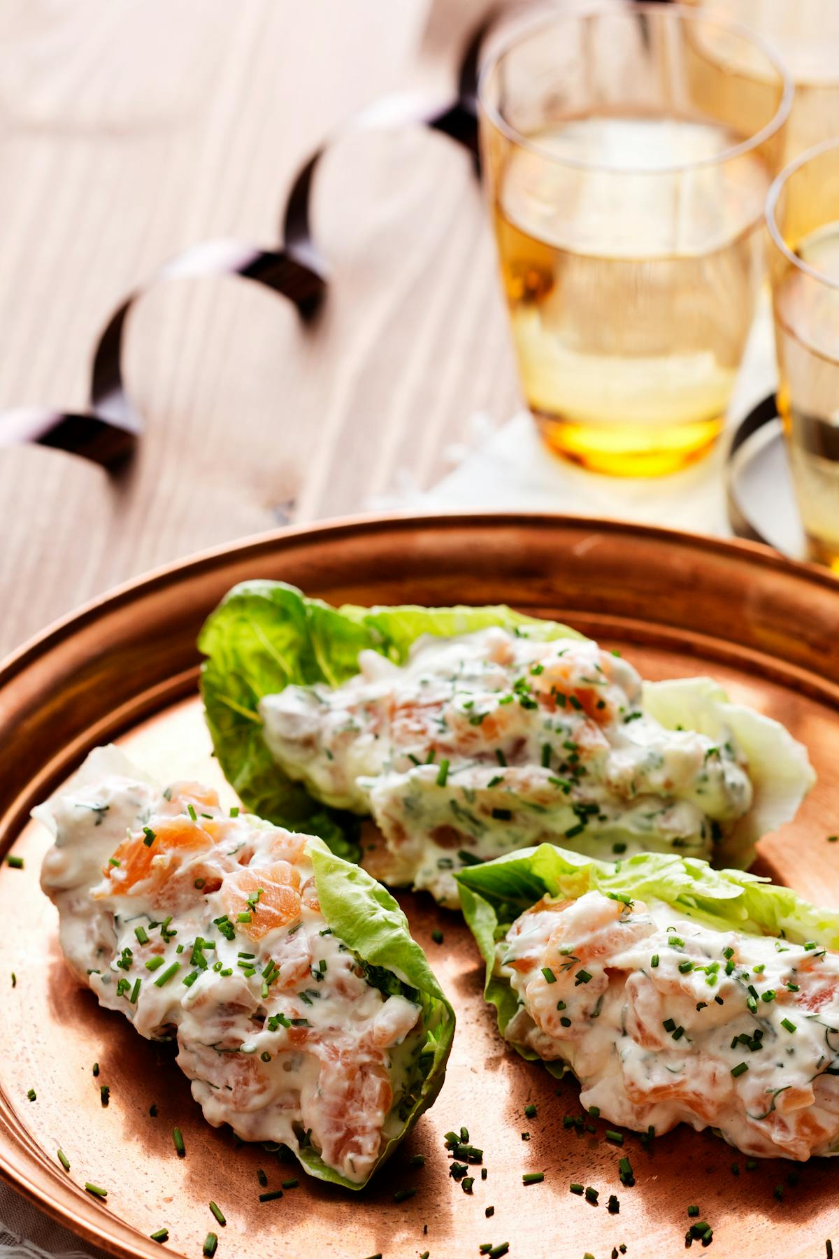 Aperitivo keto de salmón ahumado