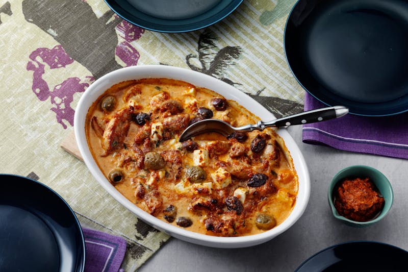 Pollo con pesto al horno