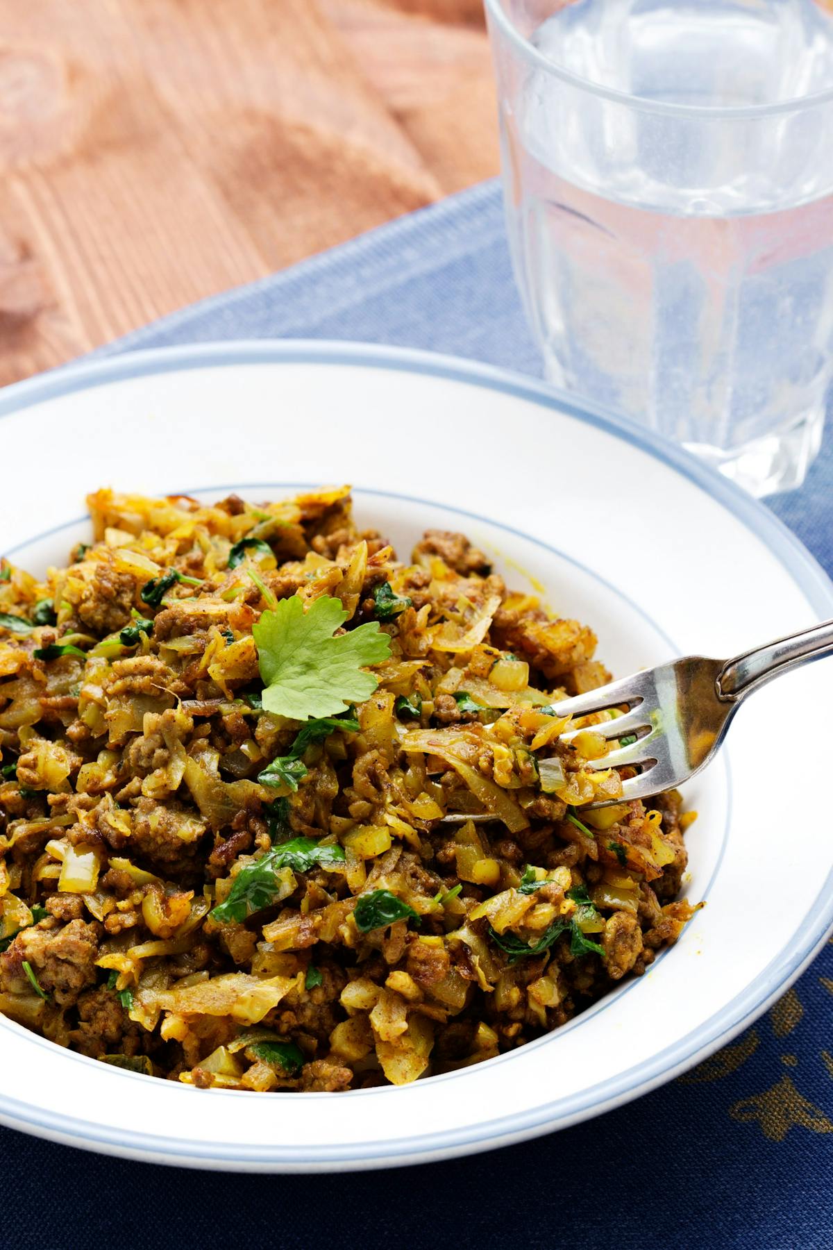 Revuelto de repollo de la India