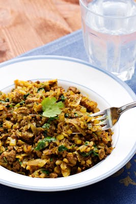 Revuelto de repollo de la India