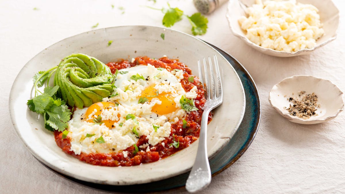 Deliciosos huevos rancheros low carb