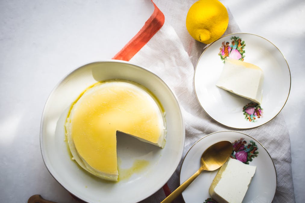 Flan de caramelo bajo en carbos sin huevo