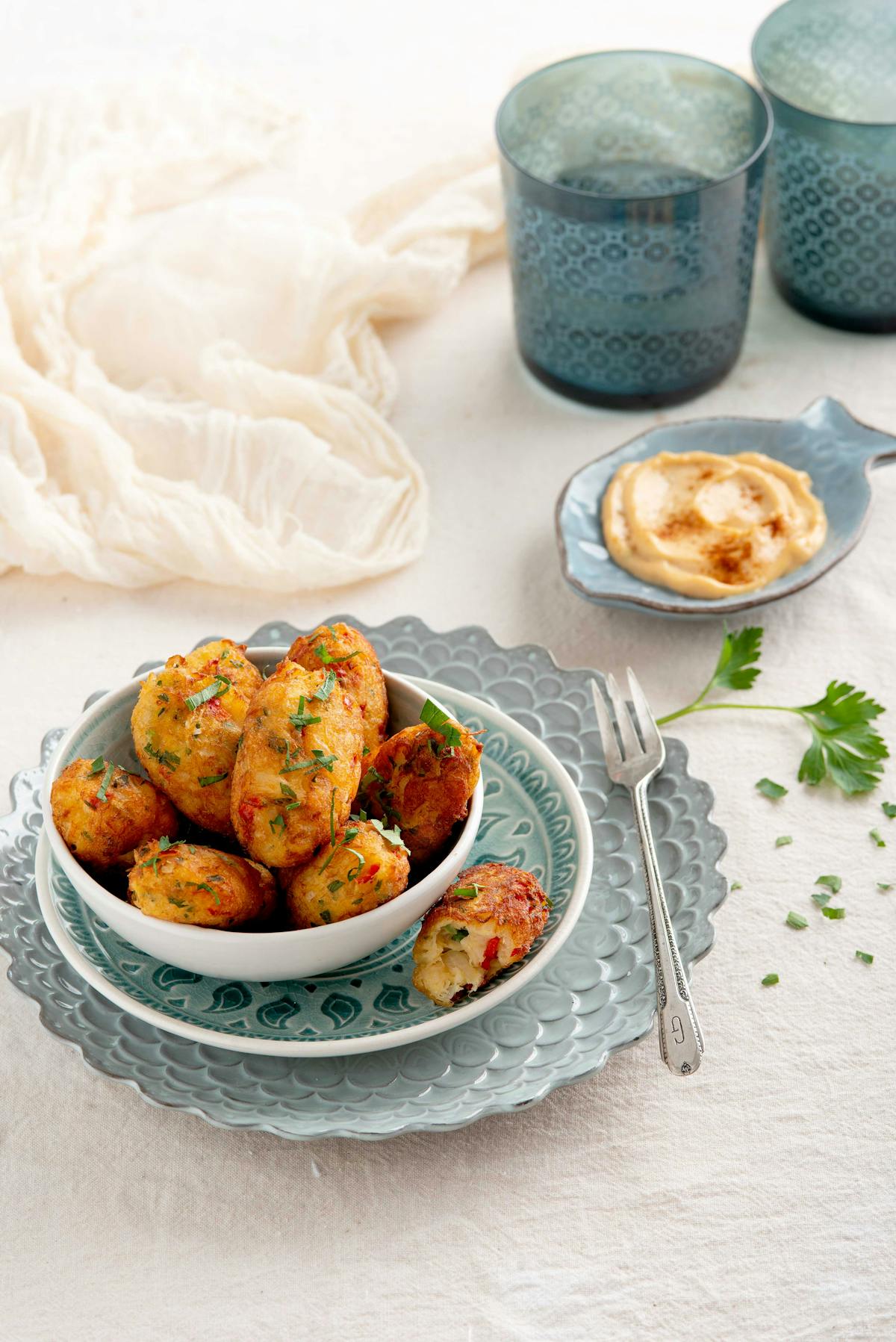 Buñuelos de bacalao keto