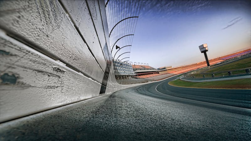 NASCAR race track at dawn
