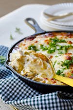 Cazuela keto de pollo con queso