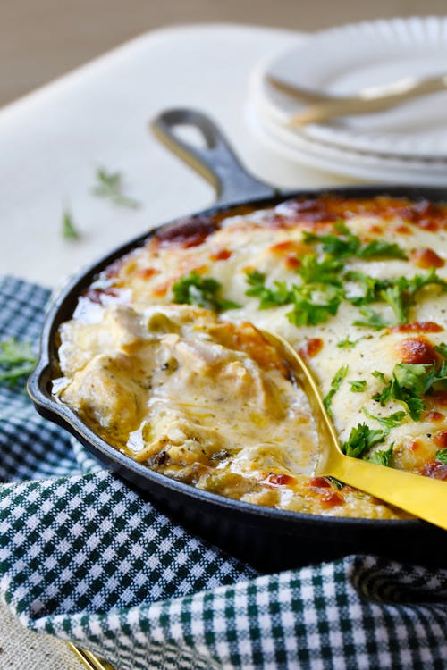 Cazuela keto de pollo con queso