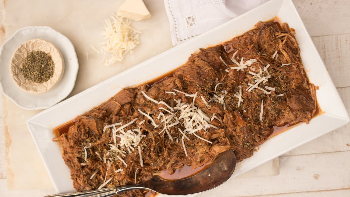 Cerdo a la parmesana en olla eléctrica