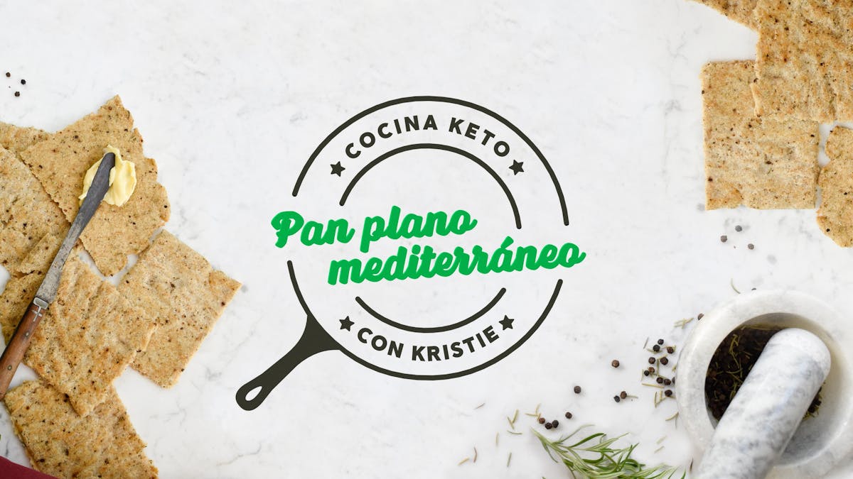 Cocina keto con Kristie - Pan plano mediterráneo