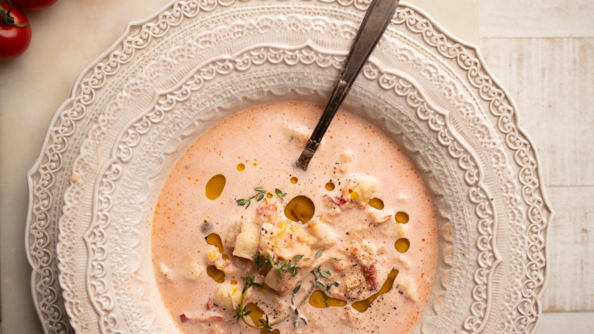 Bisque de langosta low carb