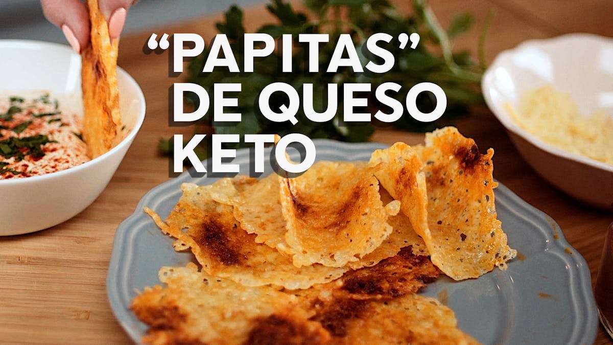 "Papitas" de queso keto, receta en video