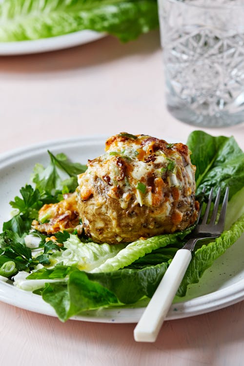 Raíz de apio con bacon y queso