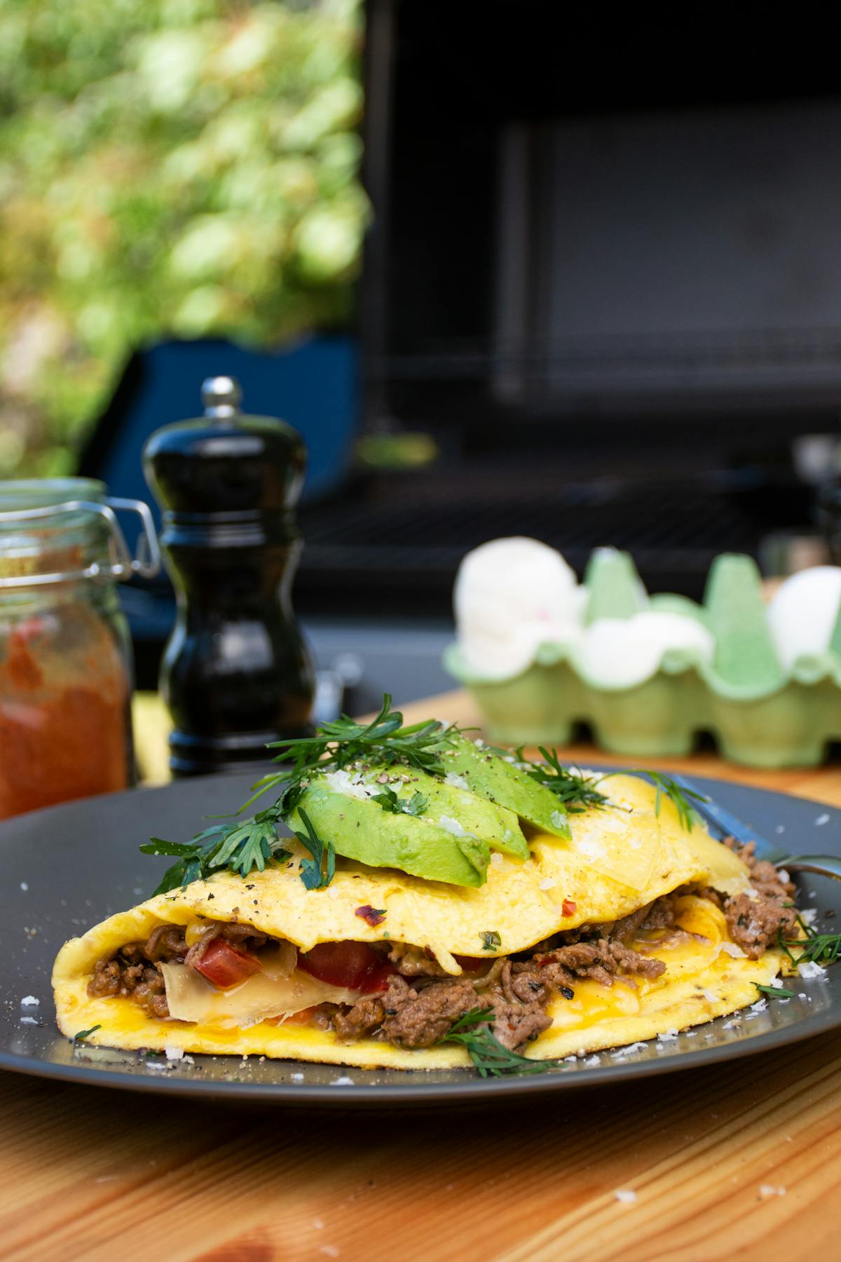Taco omelette keto