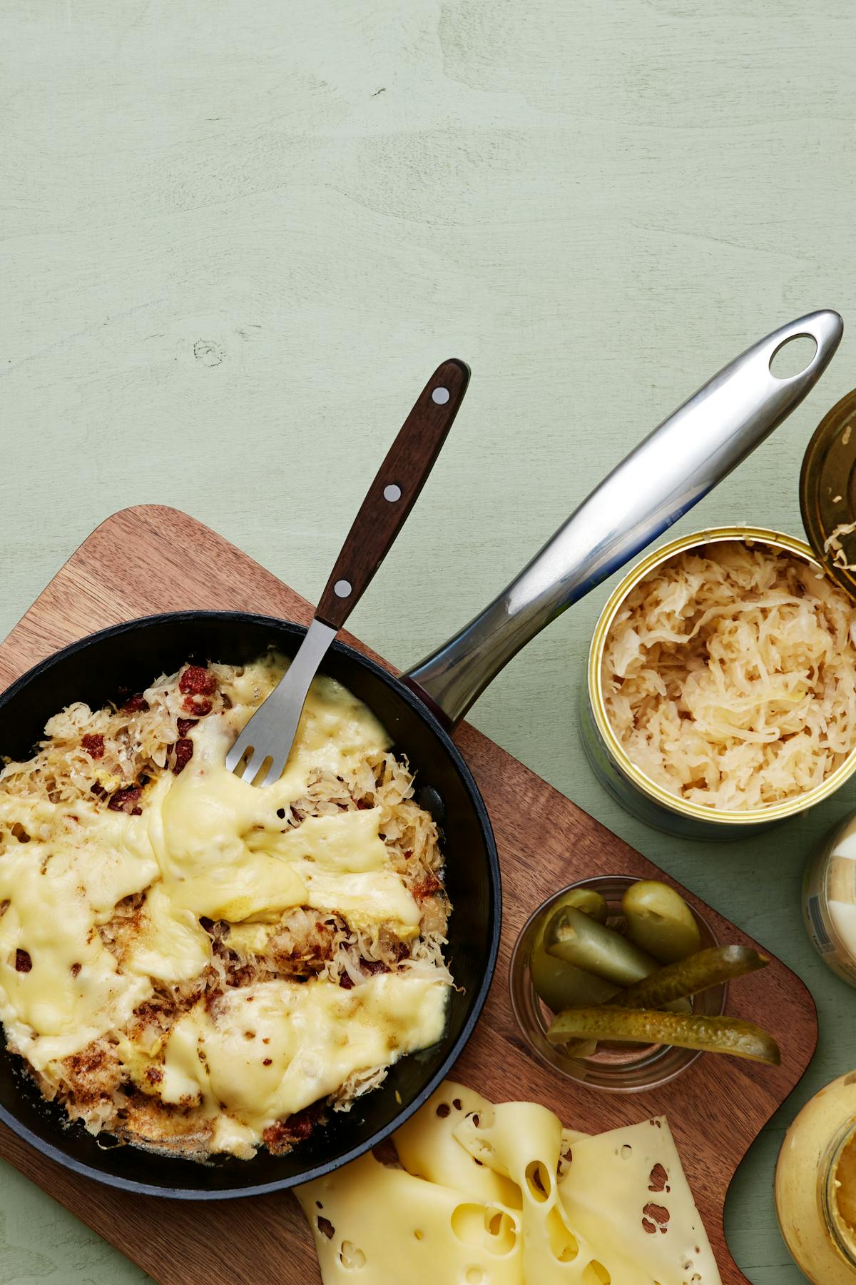 Reuben keto en sartén