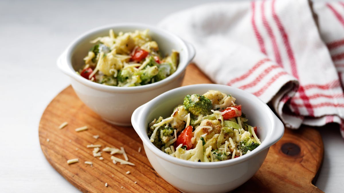 Brócoli y coliflor con queso
