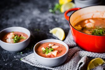 Estofado italiano de pescado bajo en carbohidratos