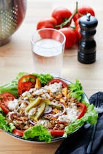 Ensalada keto de hamburguesa
