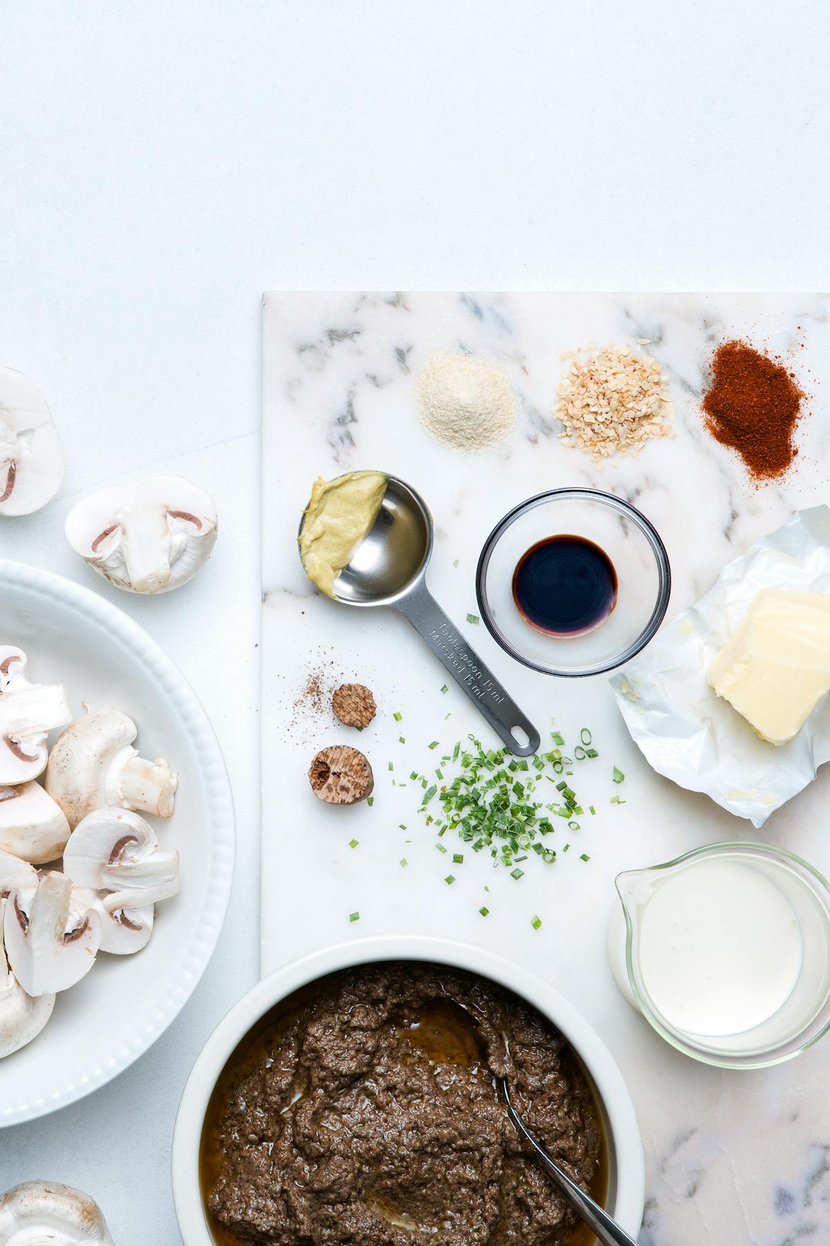 Crema de puré de champiñones