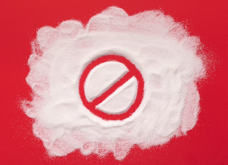 no sugar added red tag