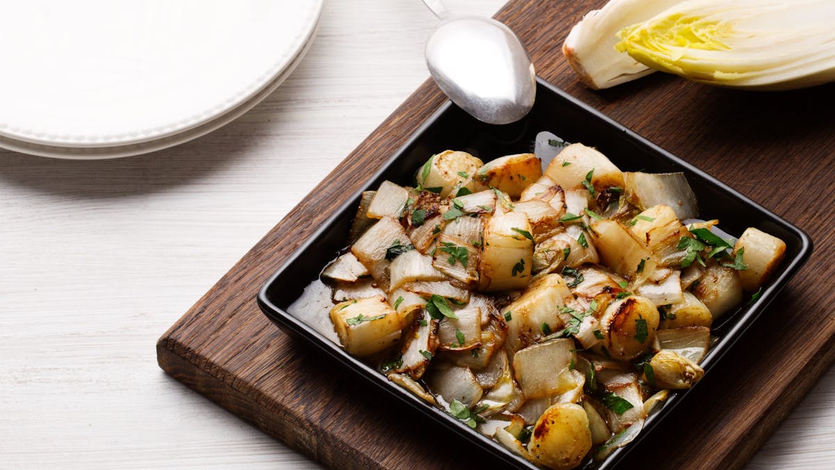 Endivias caramelizadas keto