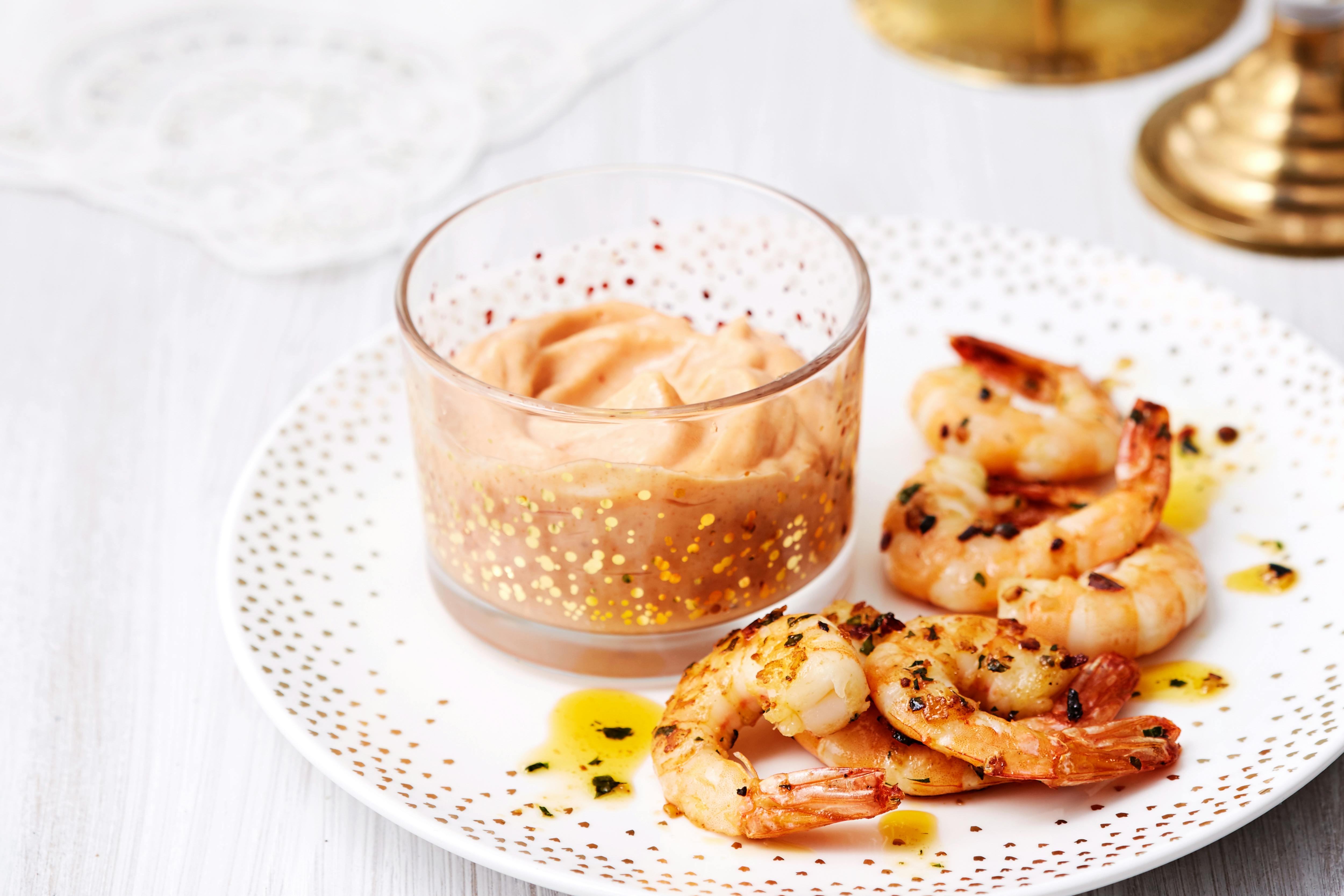 Camarones con salsa cocktail keto