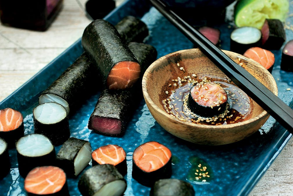 Rollitos de sashimi