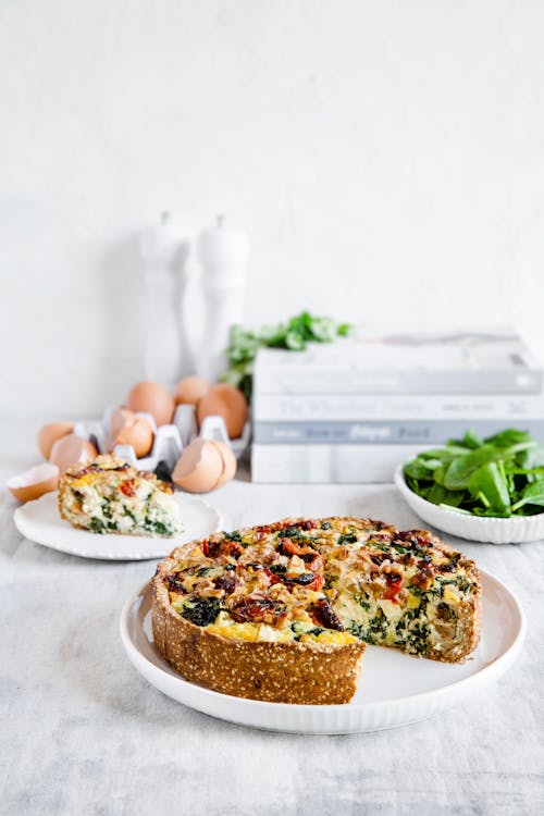 Quiche de Navidad vegetariana y low-carb