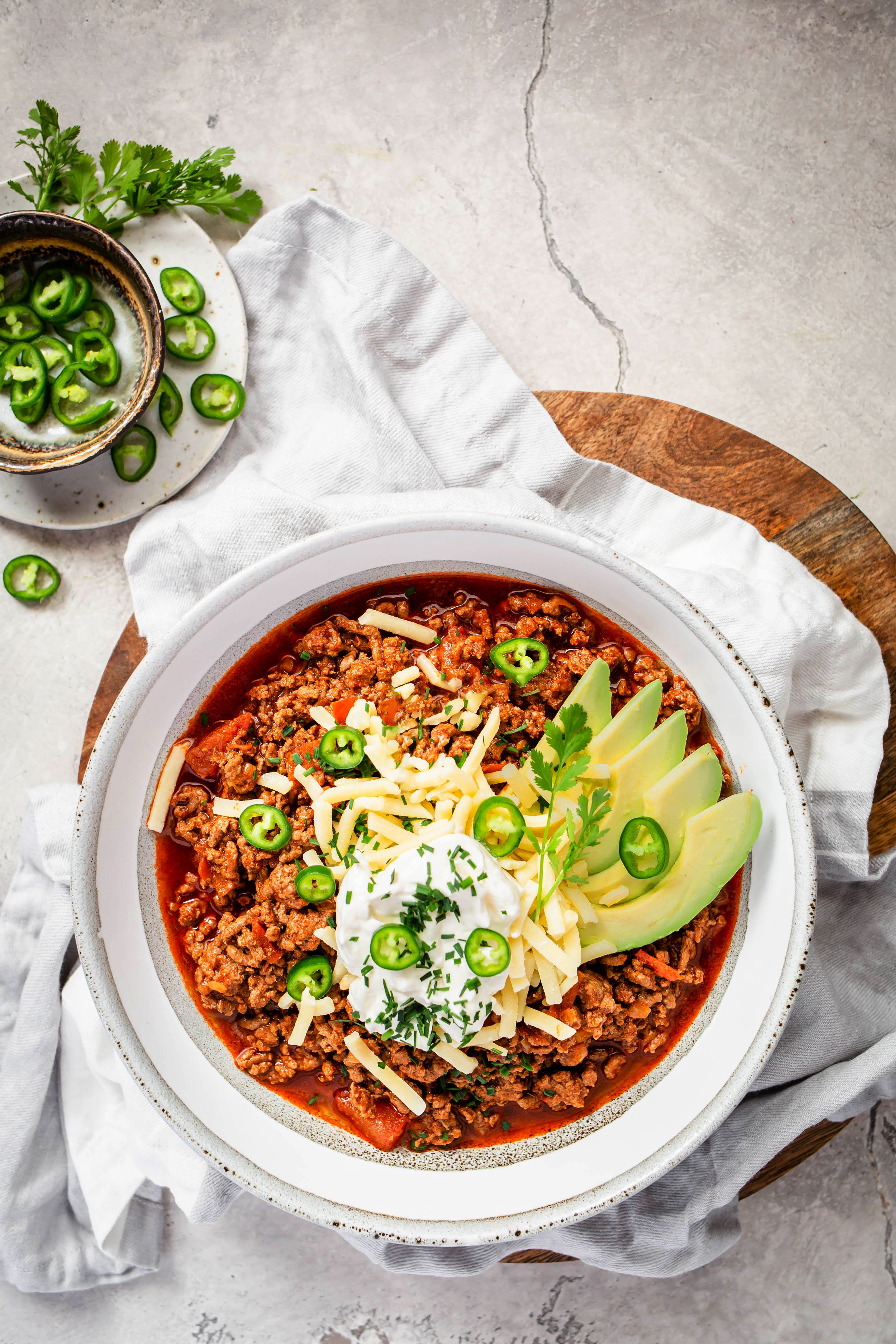 Chili con carne keto y sin frijoles