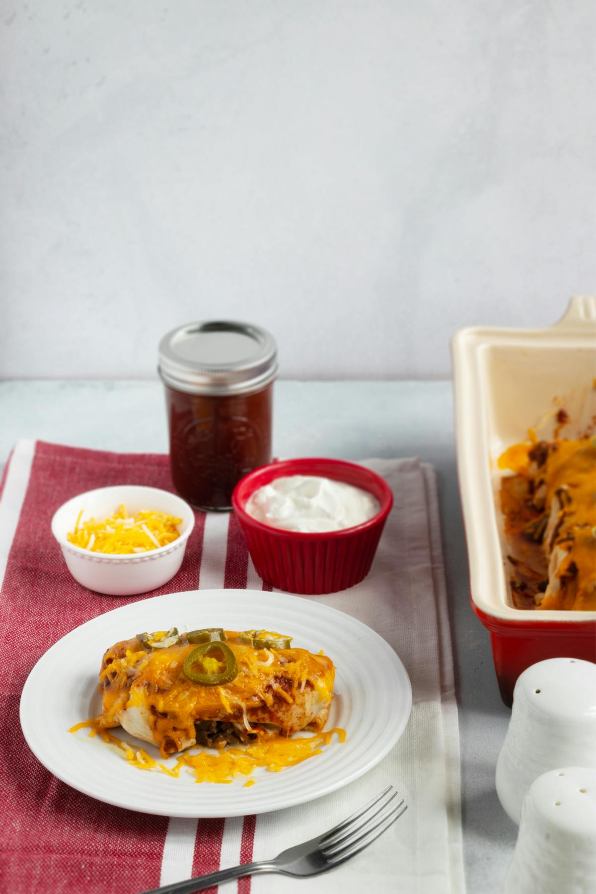 Enchiladas low-carb de carne y sin tortilla