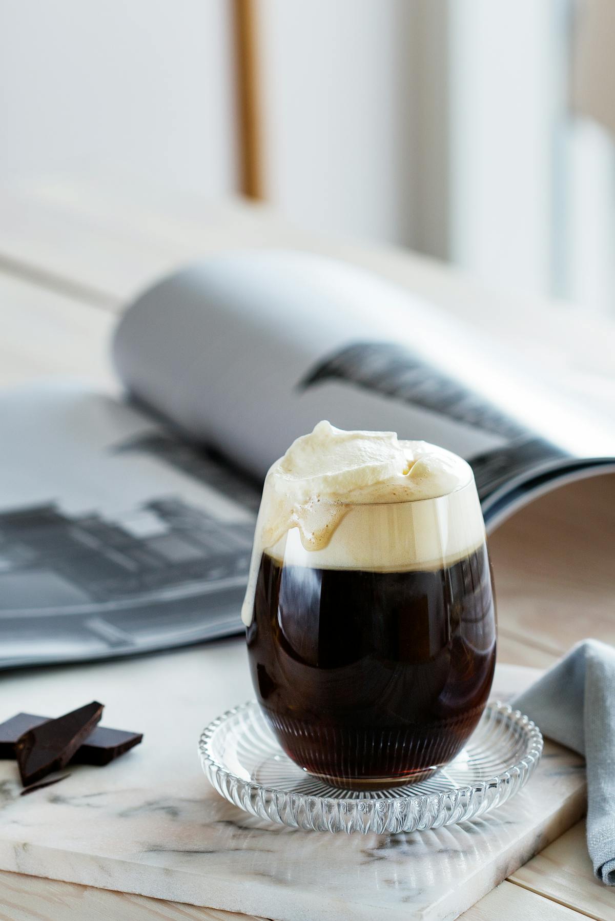 Café con crema batida