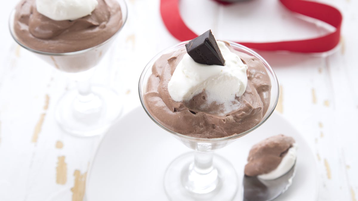 Mousse de chocolate y menta low-carb