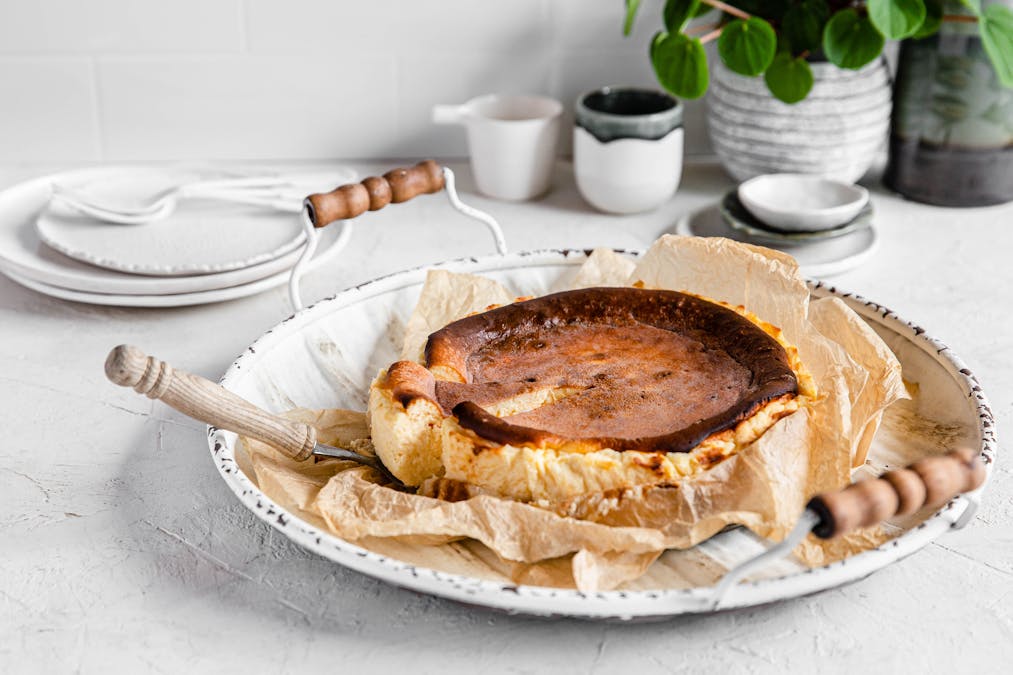 Tarta de queso low-carb al estilo La Viña