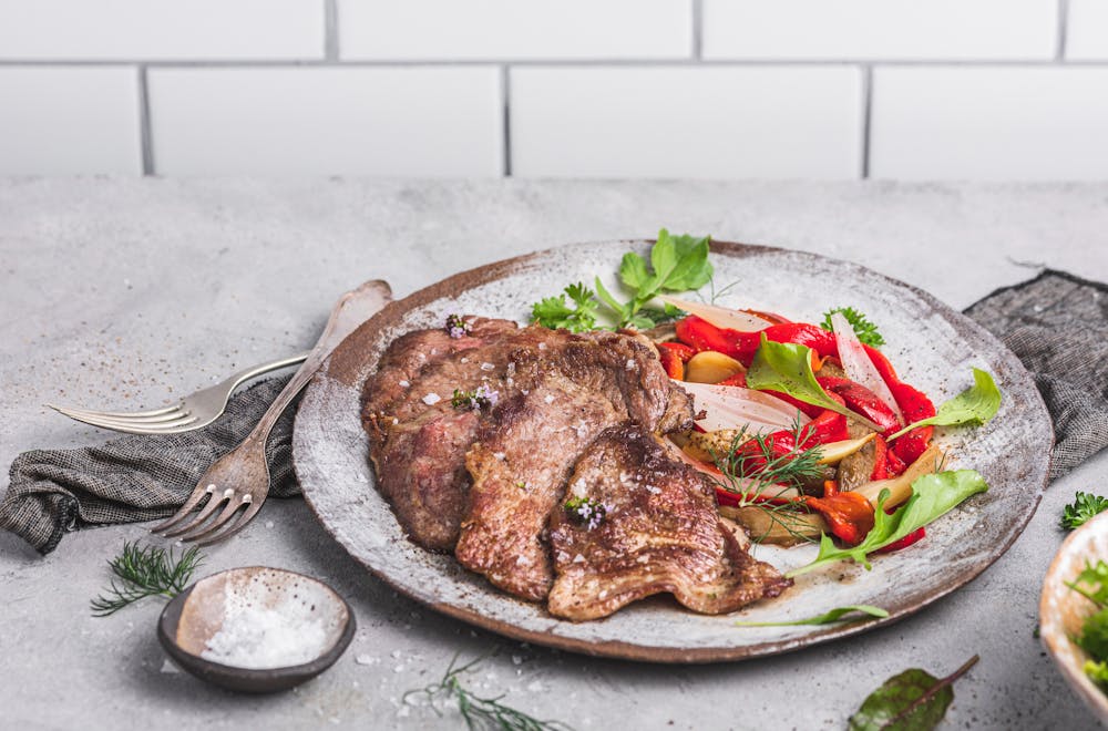 Secreto de cerdo con escalibada