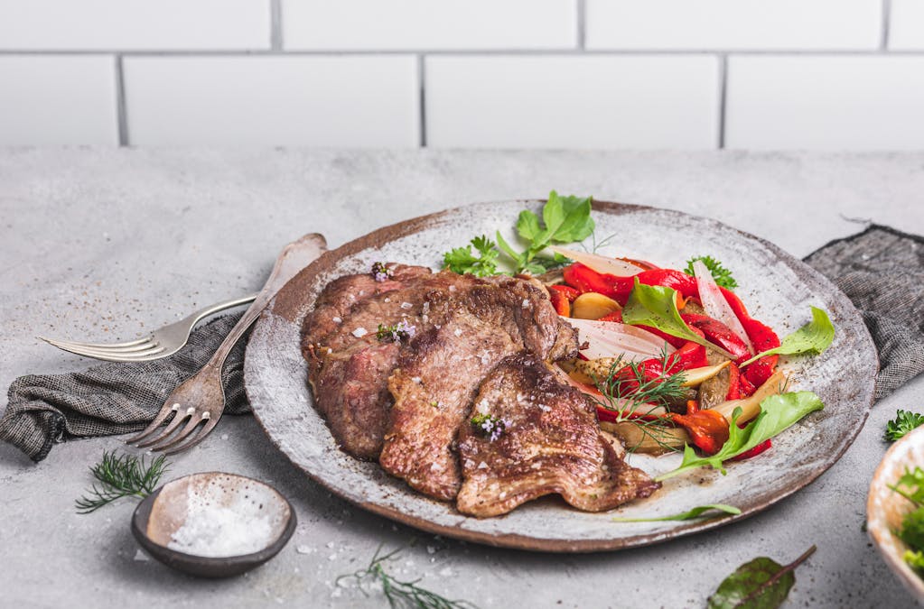 Secreto de cerdo con escalibada