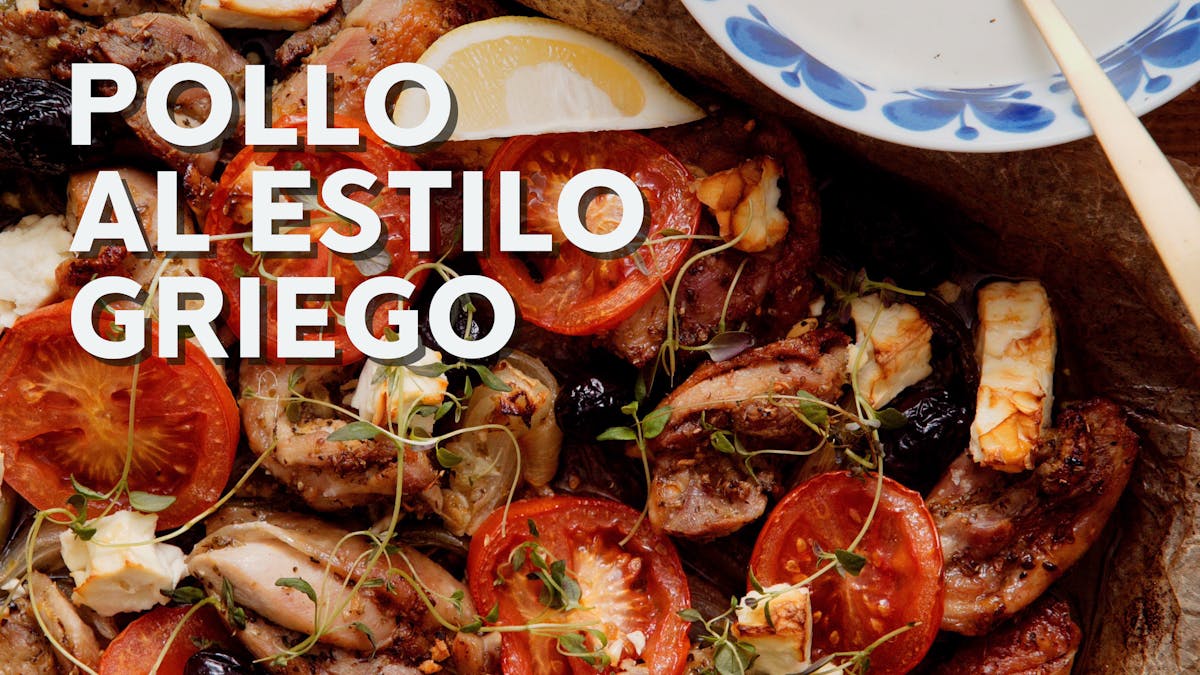 Pollo al estilo griego