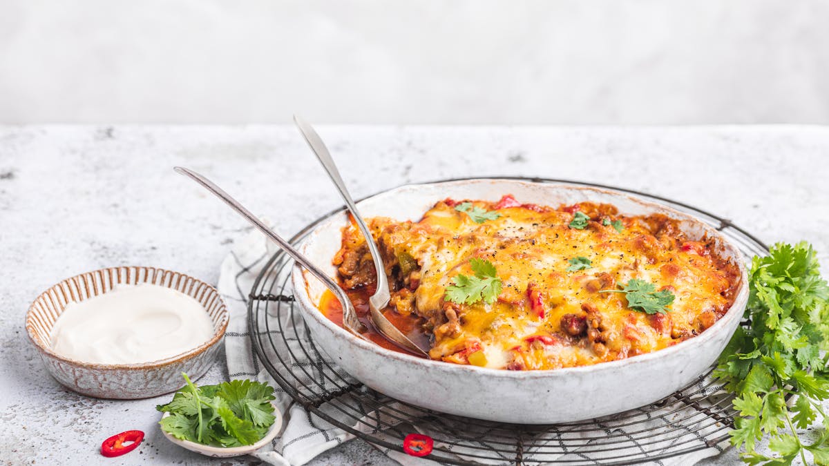 Chili de carne keto al horno