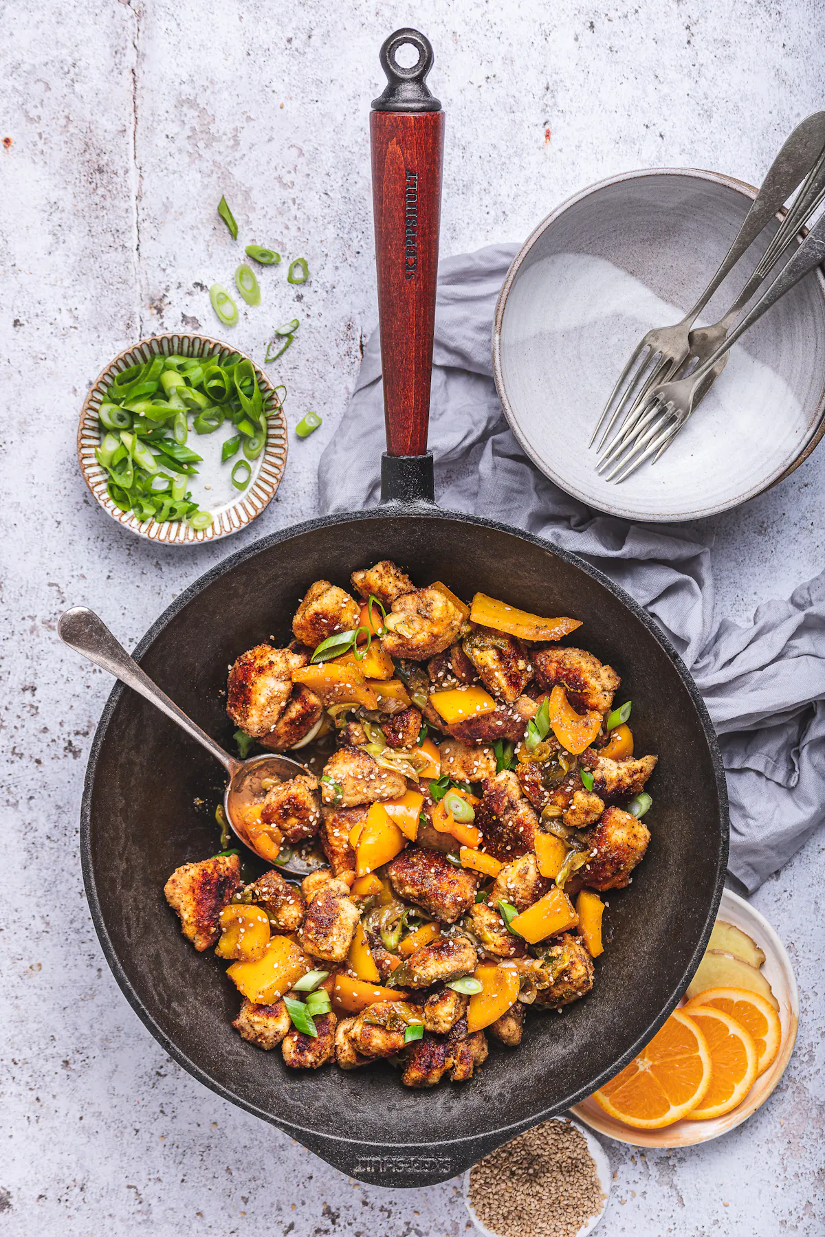 Pollo a la naranja low carb