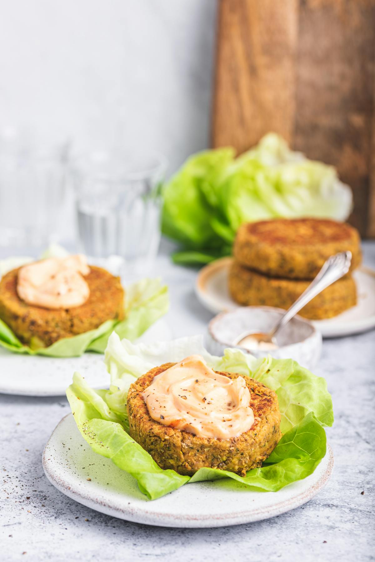 Hamburguesa vegetariana de garbanzos