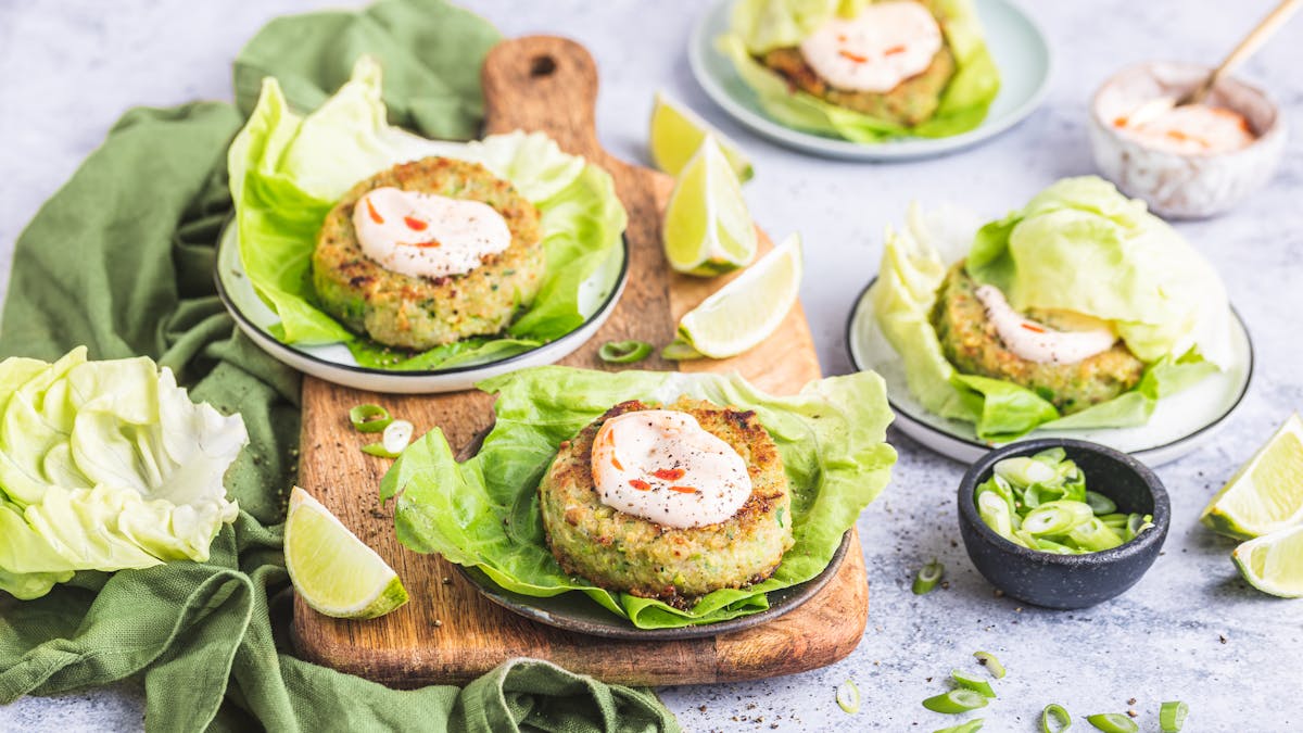 Hamburguesas de gambas con lima y jengibre