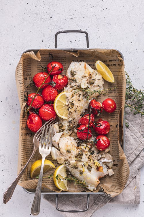 Bacalao al horno estilo mediterráneo