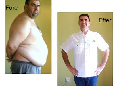 Före och efter 77 kilo Före och efter 77 kilo