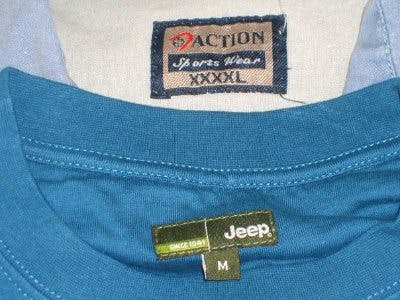 Ny storlek på T-shirtar Ny storlek på T-shirtar