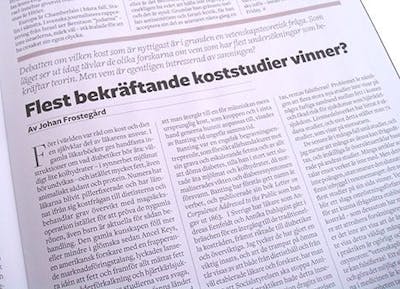 Flest bekräftade koststudier vinner? av Johan Frostegård Flest bekräftade koststudier vinner? av Johan Frostegård