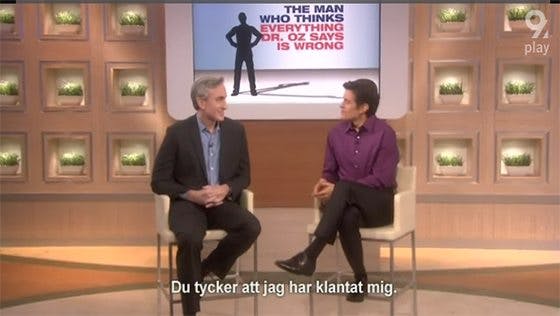 Gary Taubes hos dr Oz Gary Taubes hos dr Oz